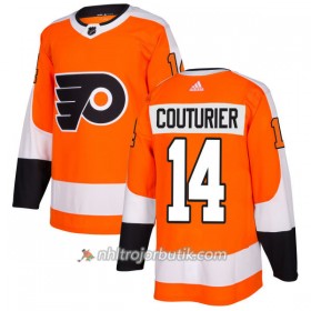 Män Ishockey Philadelphia Flyers Tröja Sean Couturier 14 Adidas 2017-2018 Orange Authentic